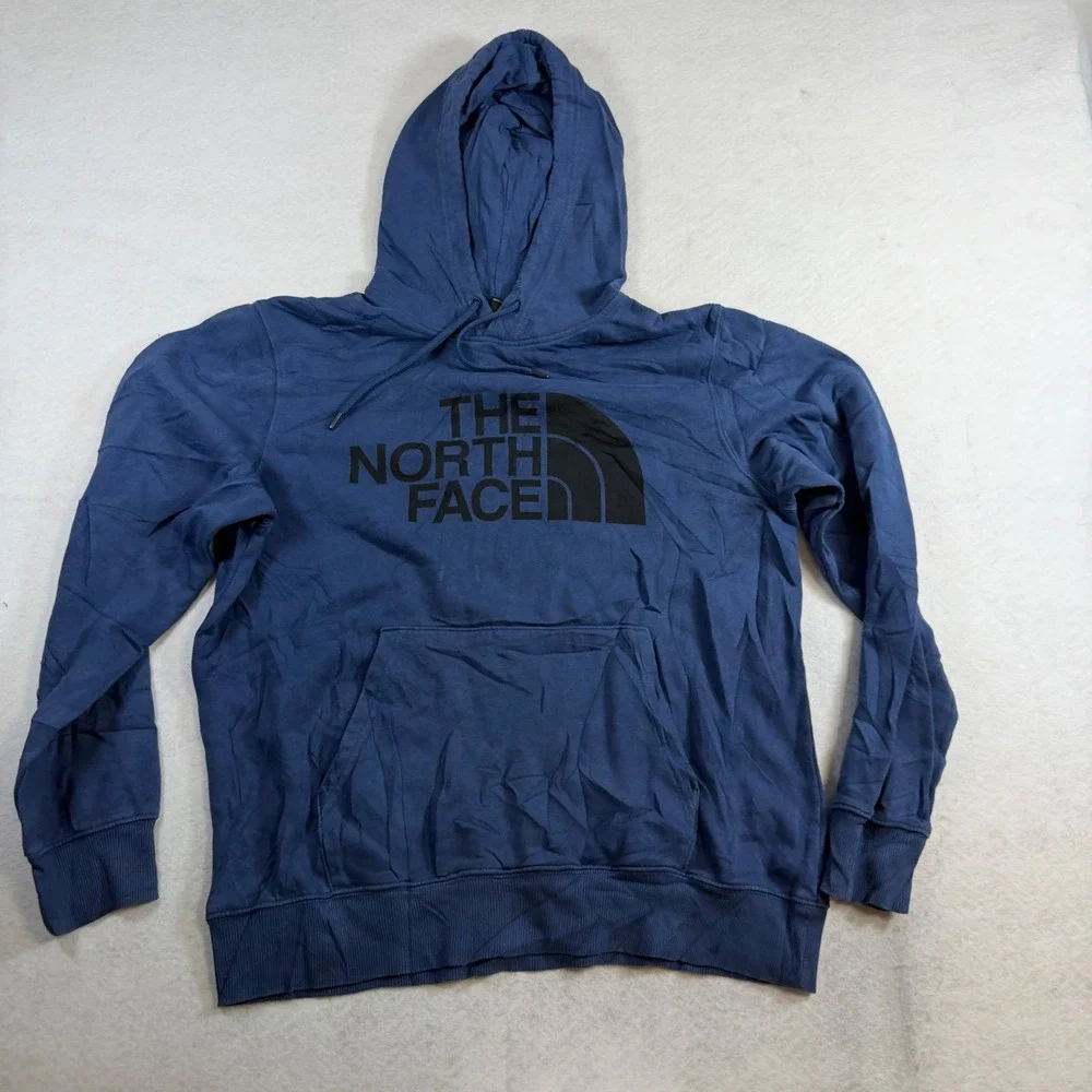 The North Face Mens Blue Logo Pullover Hoodie Sweatshirt Large NF0A3X8C